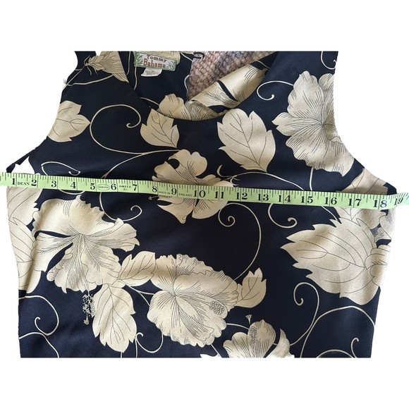 Tommy Bahama Black and Yellow Floral Maxi Dress Woman Size 8 - Picture 11 of 11
